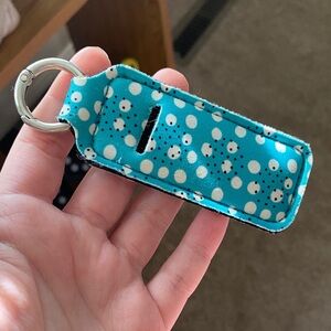 Lip balm holder keychain